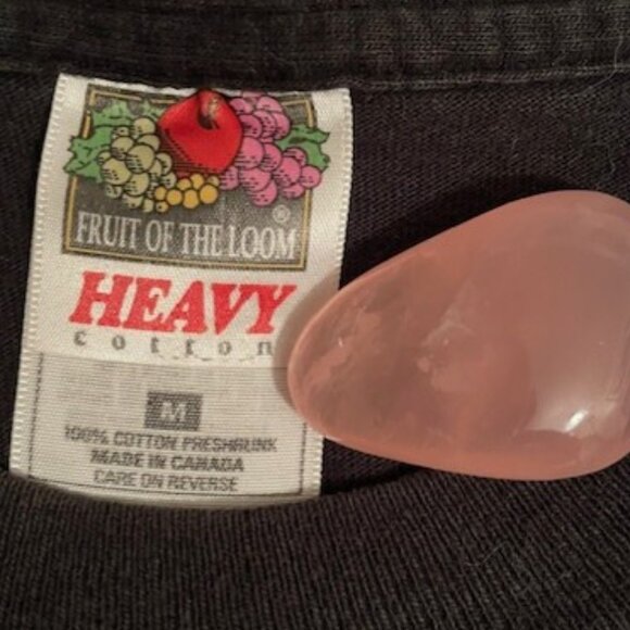 Vintage FRUIT OF THE LOOM Banff Tee Black Heavy Cotton size M - Picture 4 of 5